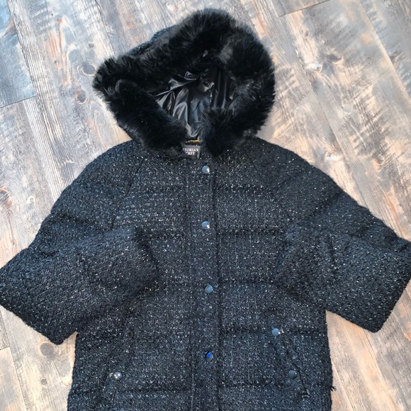Black Sparkle Puffer Jacket 
